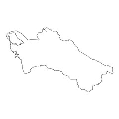 Obraz premium High detailed Outline of the country of Turkmenistan