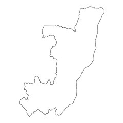 High detailed Outline of the country of  Congo