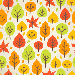 Obraz premium Seamless pattern with autumn leaves. Perfect for wallpapers