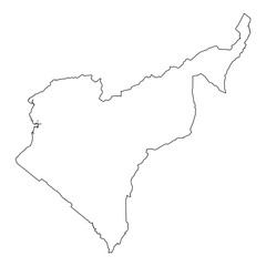 High detailed Outline of the country of  Cameroon