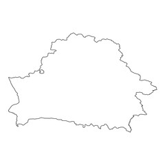 High detailed Outline of the country of  Belarus
