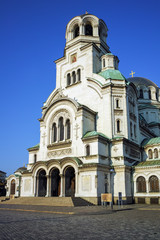 Fototapeta na wymiar Alexander Nevsky cathedral and square, Sofia, Bulgaria