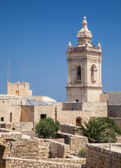 Fototapeta na wymiar Fortification Cittadell in city Victoria, Malta