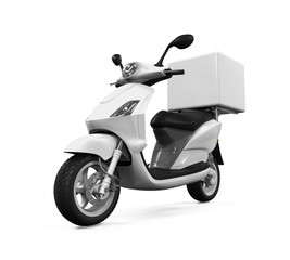 Obraz premium Skrzynia dostawcza motocykla