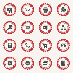 Shopping web icons set