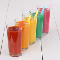 Saft bunte Smoothie aus Früchte Fruchtsaft