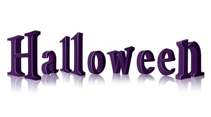 purple word halloween 