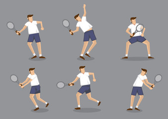 Tennis Player Character Vector Illustration