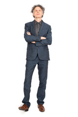 Handsome man doing different expressions in different sets of clothes: posing