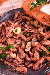 North Sea shrimps with garlic