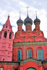 Fototapeta na wymiar Epiphany church facade. Yaroslavl, Russia.