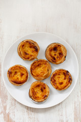 portuguese cookies on white dish on white background