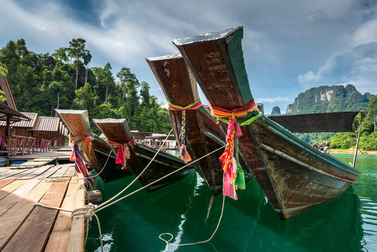 Traditional Thai longtail boat
