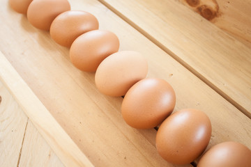 eggs on wood