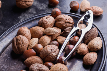 Various nuts selection