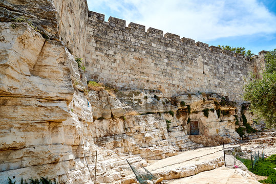 Wall of the old city of Jerusalem