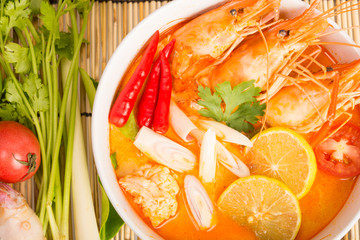 Tom Yum Goong, Thai hot spicy soup shrimp