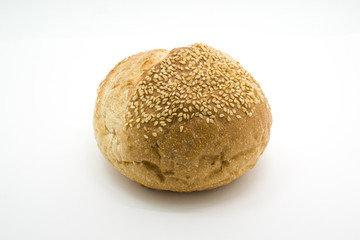One loaf of round fresh sourdough bread