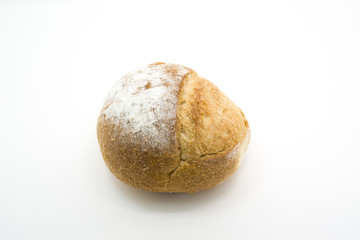 Fototapeta na wymiar One loaf of round fresh sourdough bread