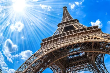 Abwaschbare Fototapete Eiffelturm Eiffelturm - Weitwinkel Aufnahme