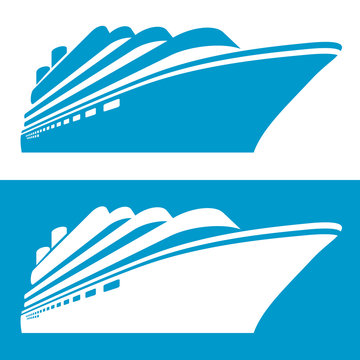 Cruise ship icon. Vector illustration.