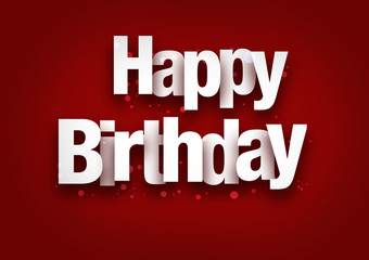 Happy Birthday Font red