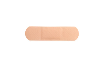 close up of adhesive plaster isolated on white