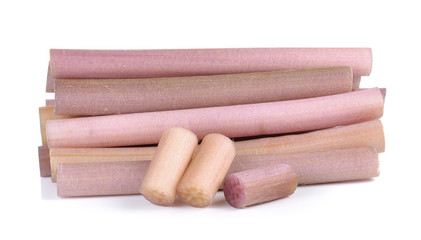 lotus stem on white background