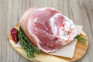 Fototapeta premium Raw pork knuckle