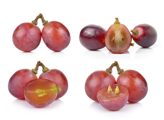 grapes isolated on over white background