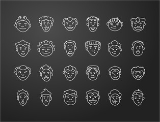 icon set 24 differents characters