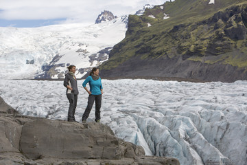 Fototapeta premium woman, iceland, vatnajokull