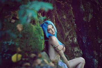 Ethereal nymph in a surreal forest