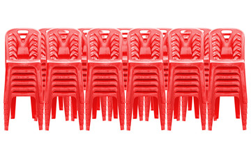 Plastic chairs.