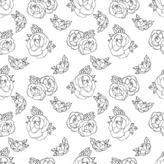 seamless pattern with roses