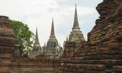 Fototapeta premium Phrasisanpeth temple in Ayutthaya historical park Thailand