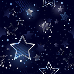 Obraz premium seamless background with Silver stars