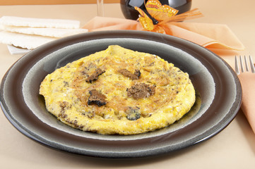 omelette with truffles shaft
