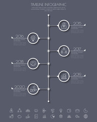 StepDesign clean number timeline template/graphic or website