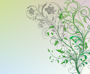 floreale verde smeraldo