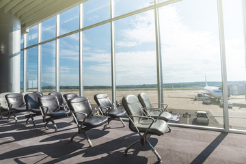 Departure lounge at the airport