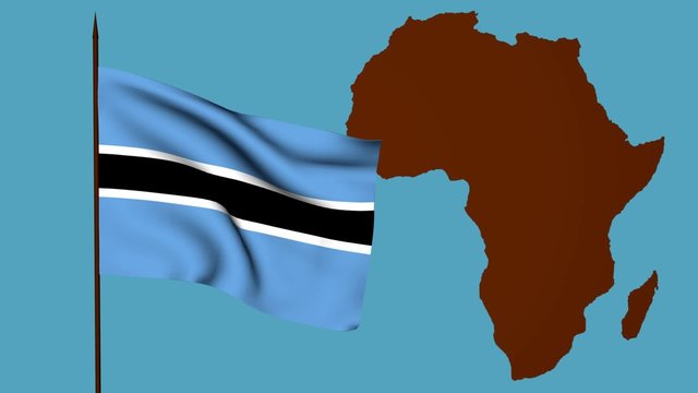 Africa  bandiera del Botswana