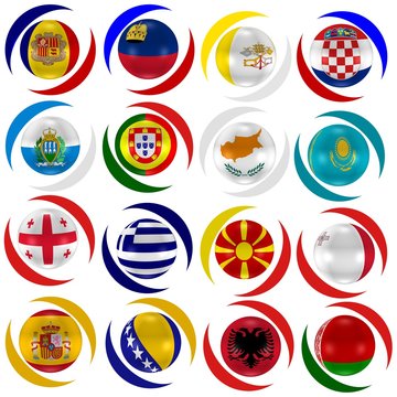 Stemmi con bandiere europa