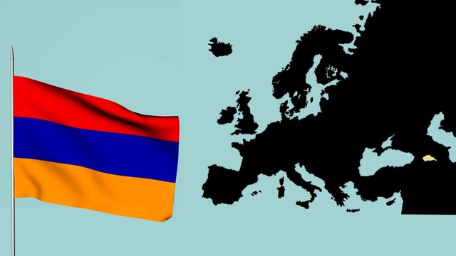 bandiera dell'europa Armenia