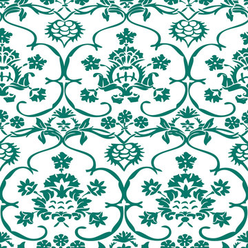 Vector seamless floral pattern vintage
