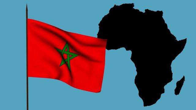 Africa  bandiera del marocco