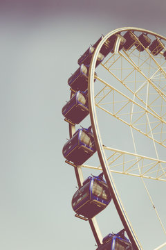 Retro vintage instagram stylized picture of an amusement park.