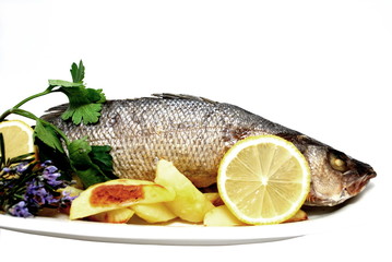 Branzino al forno con limone