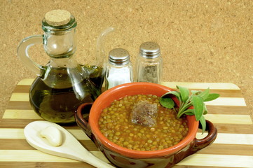 Lenticchie con salsiccia di maiale