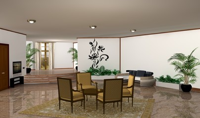 Salone arredato